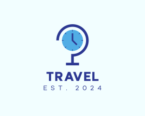 Atlas - Blue Global Time logo design
