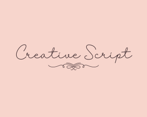 Elegant Feminine Script logo design