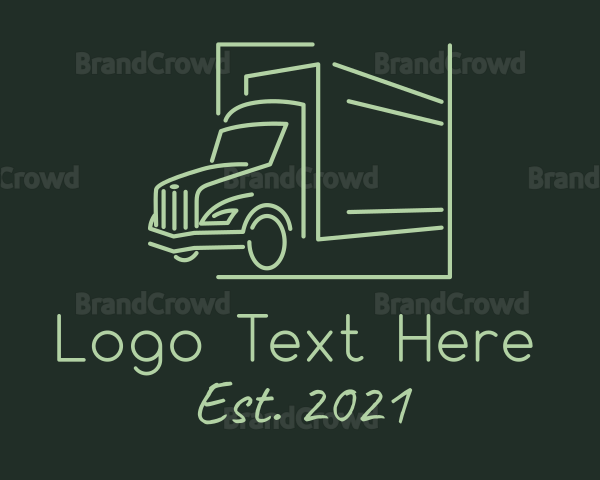 Green Garbage Truck Logo