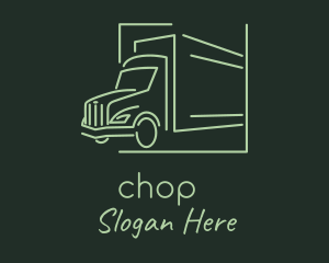 Green Garbage Truck  Logo