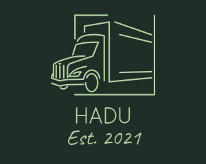 Green Garbage Truck  logo design