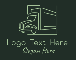 Green Garbage Truck  Logo