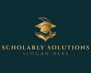 Scholar - Learning Book Graduation logo design