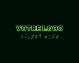 Futuristic Neon Company Logo