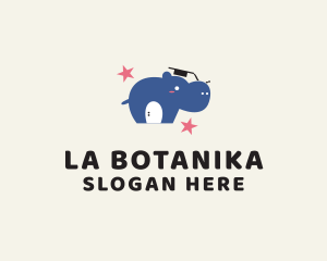 Learning - Hippo Class Graduate logo design