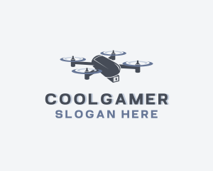 Aerial Drone Flying Logo