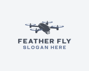 Aerial Drone Flying logo design