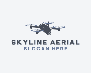 Aerial Drone Flying logo design