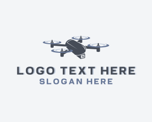 Aerial Drone Flying Logo