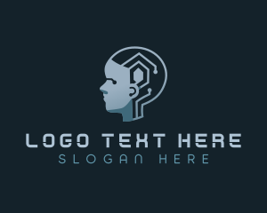Brain - Circuit Mind Tech logo design