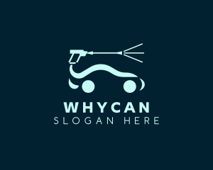 Car Pressure Washer Cleaning Logo
