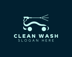 Car Pressure Washer Cleaning logo design