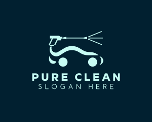 Car Pressure Washer Cleaning logo design