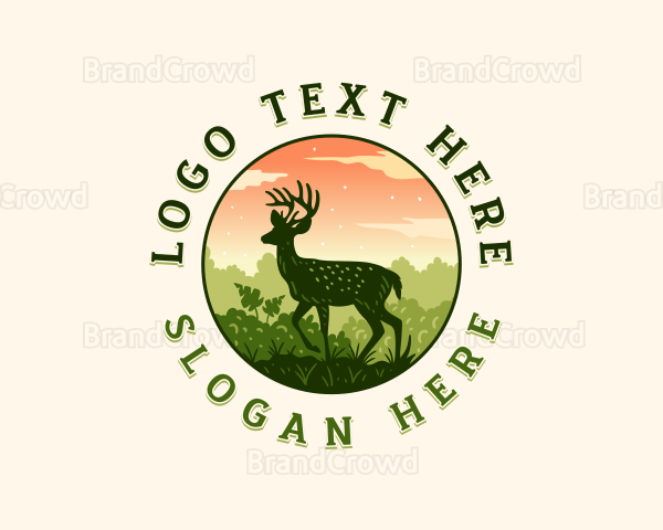 Antler Deer Forest Logo