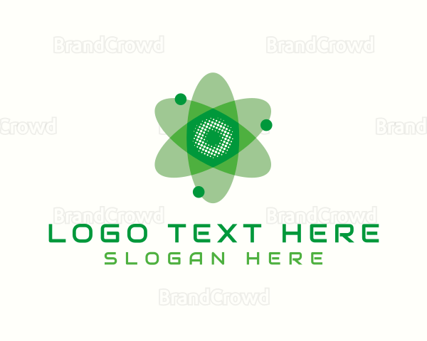 Biotech Atom Flower Logo