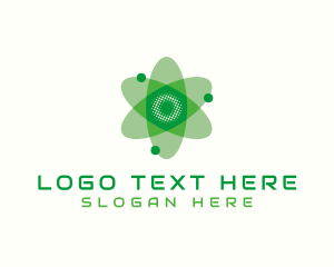 Eco - Biotech Atom Flower logo design