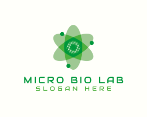 Biotech Atom Flower logo design