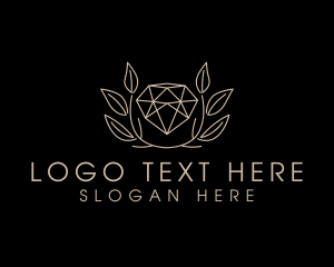Glam - Crystal Leaf Boutique logo design