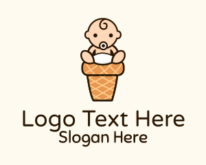 Sitting Baby Cone Logo