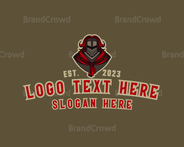 Medieval Knight Gamer Logo