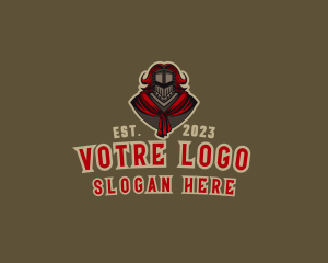 Medieval Knight Gamer Logo