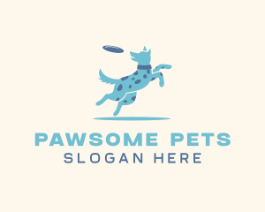 Dog Pet Frisbee logo design