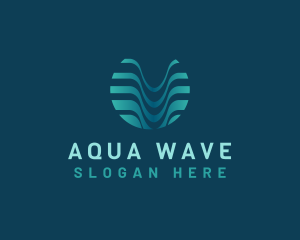 Aqua - Wave Fluid Aqua logo design