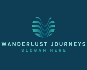 Planting - Wave Fluid Aqua logo design