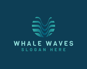 Wave Fluid Aqua logo design