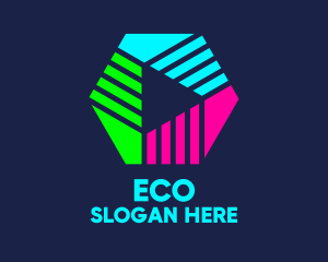 Streaming - Neon Digital Play logo design