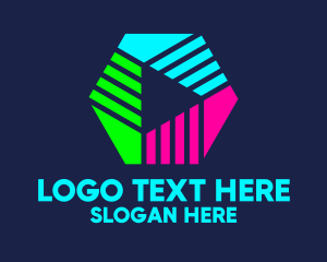 Interactive - Neon Digital Play logo design