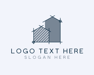 Floor Plan - House Construction Architecture logo design