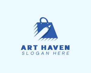 Pencil Retail Shopping Bag logo design