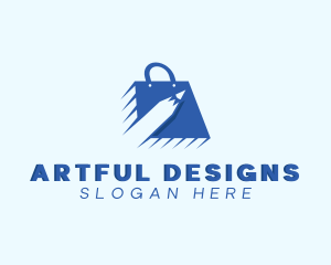 Pencil Retail Shopping Bag logo design