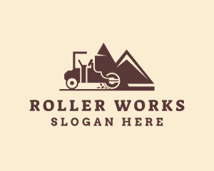 Mountain Road Roller Machine logo design