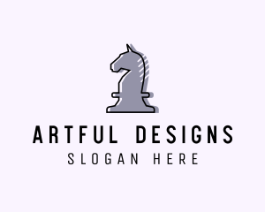 Chess Piece Horse Knight logo design