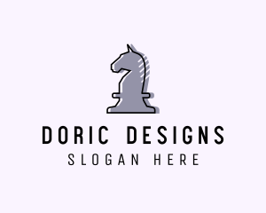 Chess Piece Horse Knight logo design