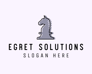 Chess Piece Horse Knight logo design