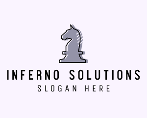 Chess Piece Horse Knight logo design