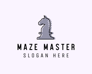 Chess Piece Horse Knight logo design