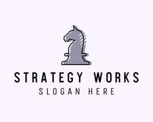 Chess Piece Horse Knight logo design