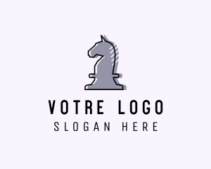 Chess Piece Horse Knight logo design