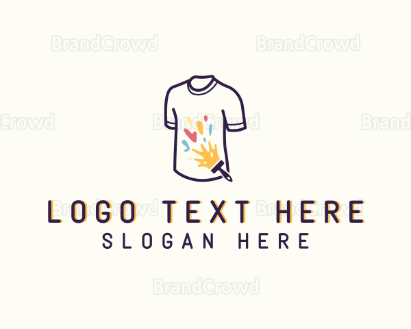 Paint Brush Tshirt Printing Logo