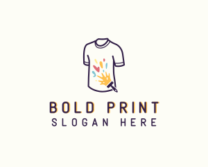 Paint Brush Tshirt Printing logo design