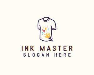 Paint Brush Tshirt Printing logo design