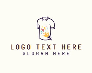 Silk Screen - Paint Brush Tshirt Printing logo design