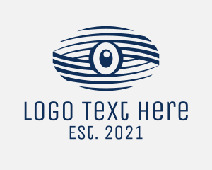 Blue Surveillance Eye  logo design