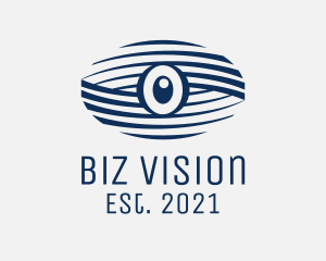 Blue Surveillance Eye  logo design