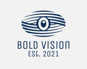 Blue Surveillance Eye  logo design