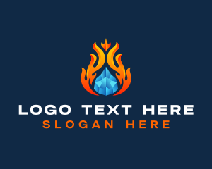 Heating - Heat Cool Circulation logo design